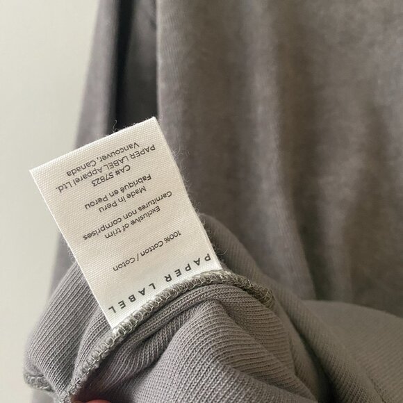 NWT Paper Label 100% Cotton Sasha Sweatshirt Charcoal Grey - Picture 10 of 12